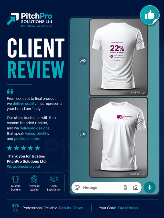 Branded T-shirt client review from MehticPay